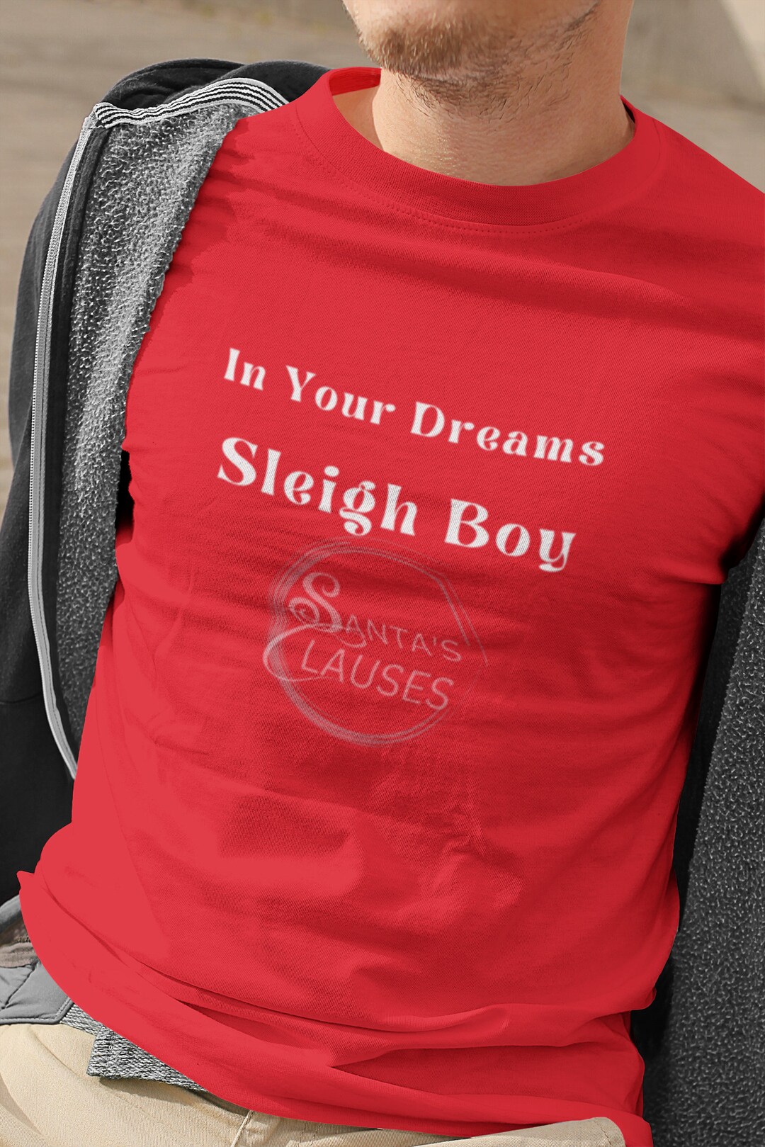 In Your Dreams Sleigh Boy NEW Sleeve Design Funny Premium Etsy
