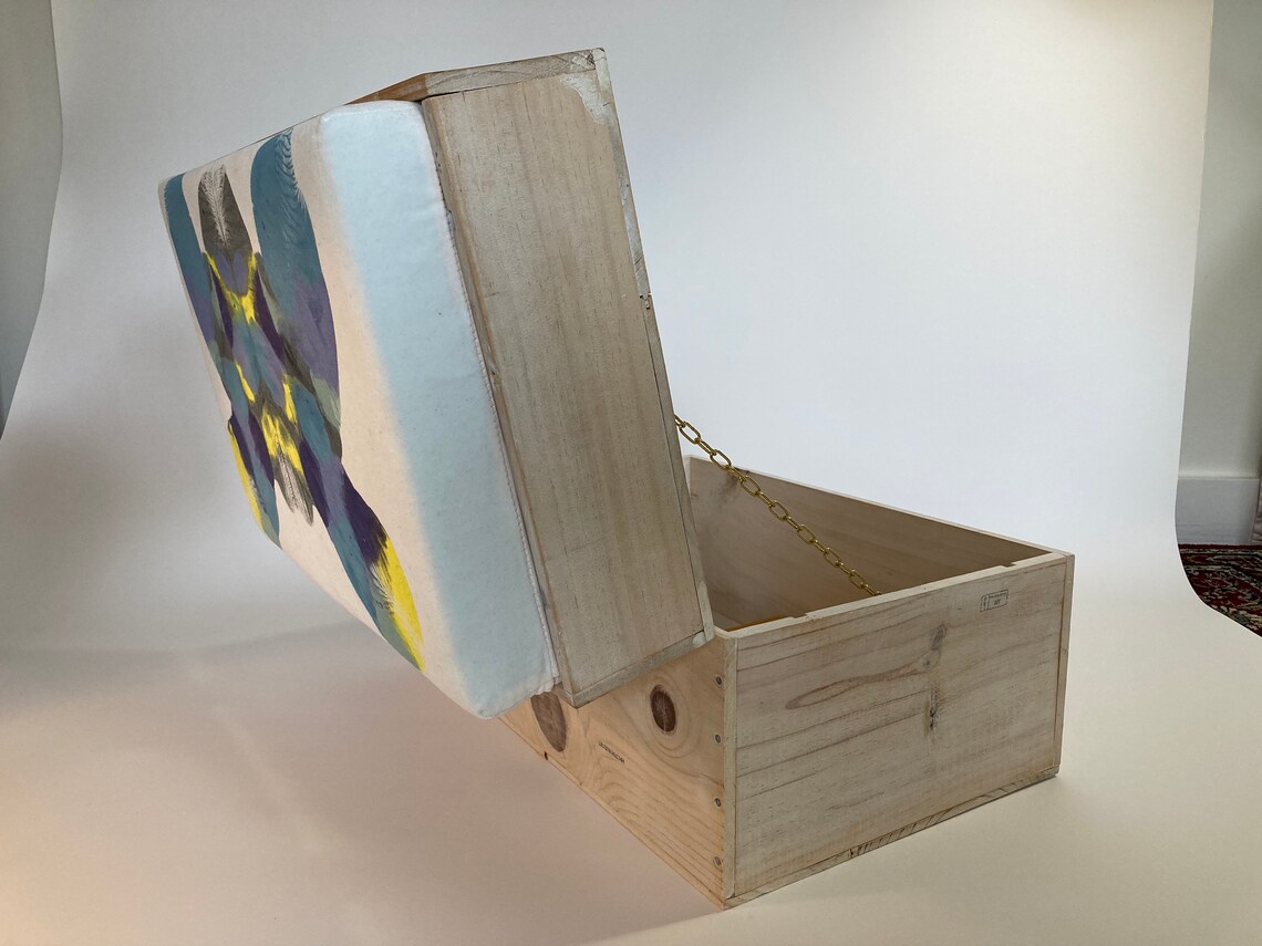 Caja de almacenamiento a medida otomana taburete o reposapiés | Etsy