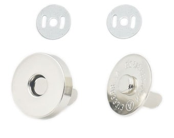25 sets redondos magnéticos snaps 14mm 3/16" botón de cierre sujeta bolso bolso bolso con lavadora