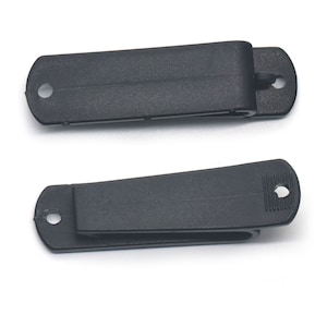 Guaina Chiusura Gancio Fibbia plastica Clip da cintura Fondina 2 fori Nero 67x16mm
