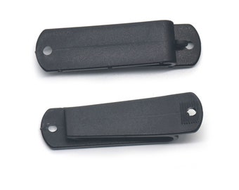 Funda Cierre Gancho Hebilla De plástico Hebilla Cinturón Clips Funda 2 agujero Negro 67x16mm