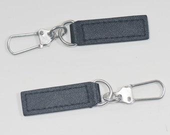 PU Leather Zipper Slider # 5 Fixer Puller Tab Instant DIY Zipper Repair for Bag Clothes