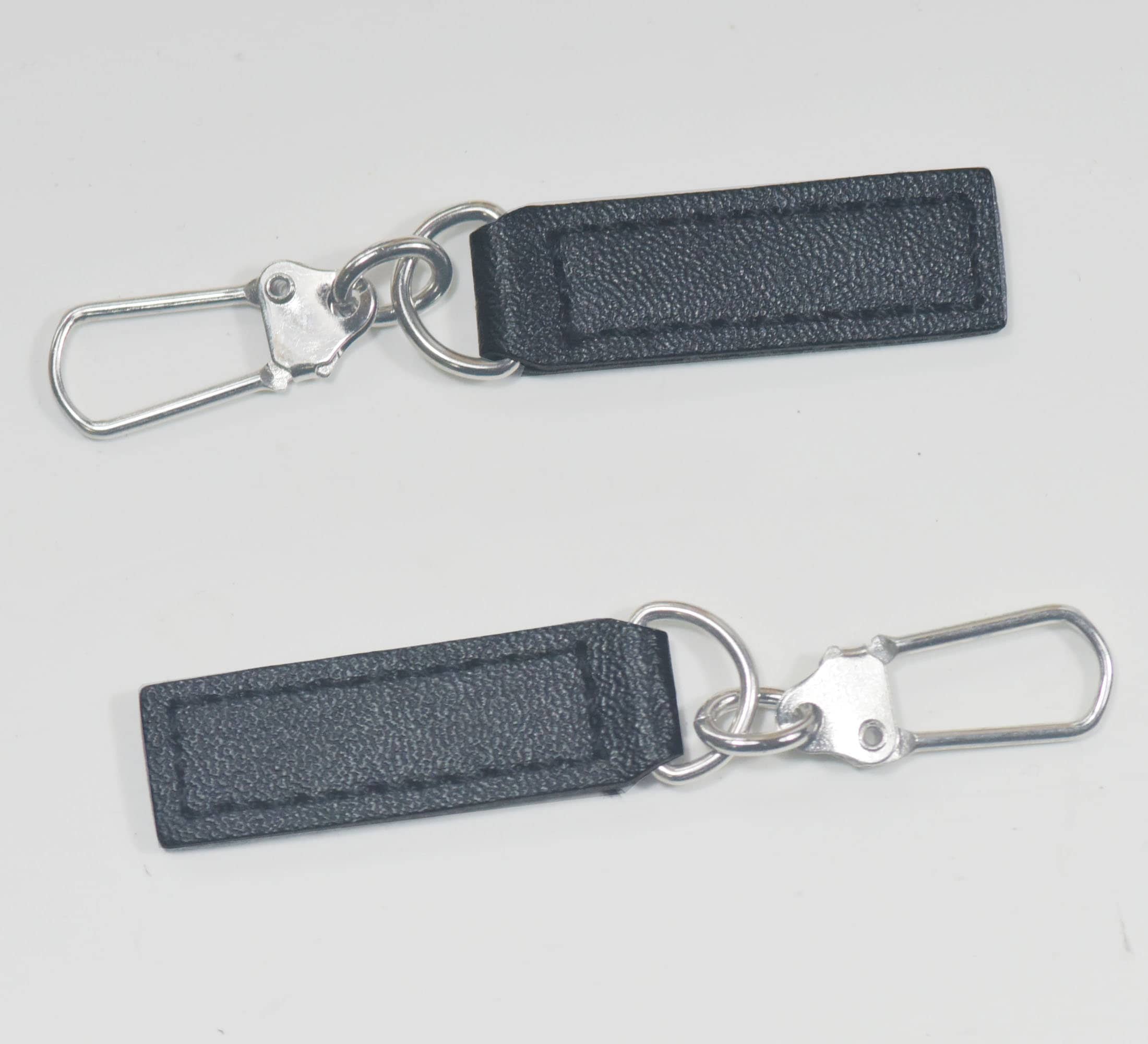 6Pcs Zipper Pull Tab Zipper Tags DIY PU Leather Zipper Heads Repment Repair  Beige