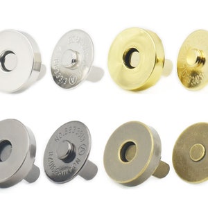 25 Sets Round Magnetic Snaps 18mm 3/4&quot; Closure Button Clasps Purse Handbag with Washer
