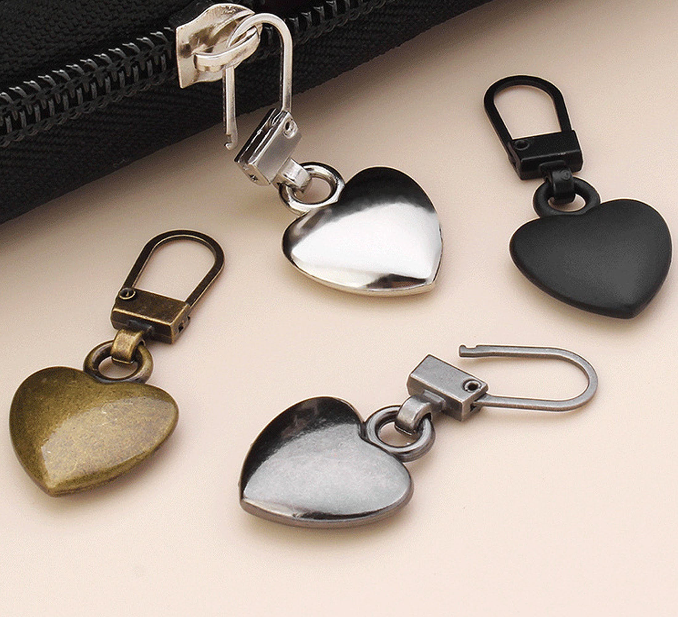 Decorative Zipper Pulls, Zipper Pendant Shiny For Bags For Elder