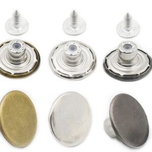 Jeans jassen knoop 17mm metalen tack look binnen Snap Denim Stud klinknagel NO-SEW