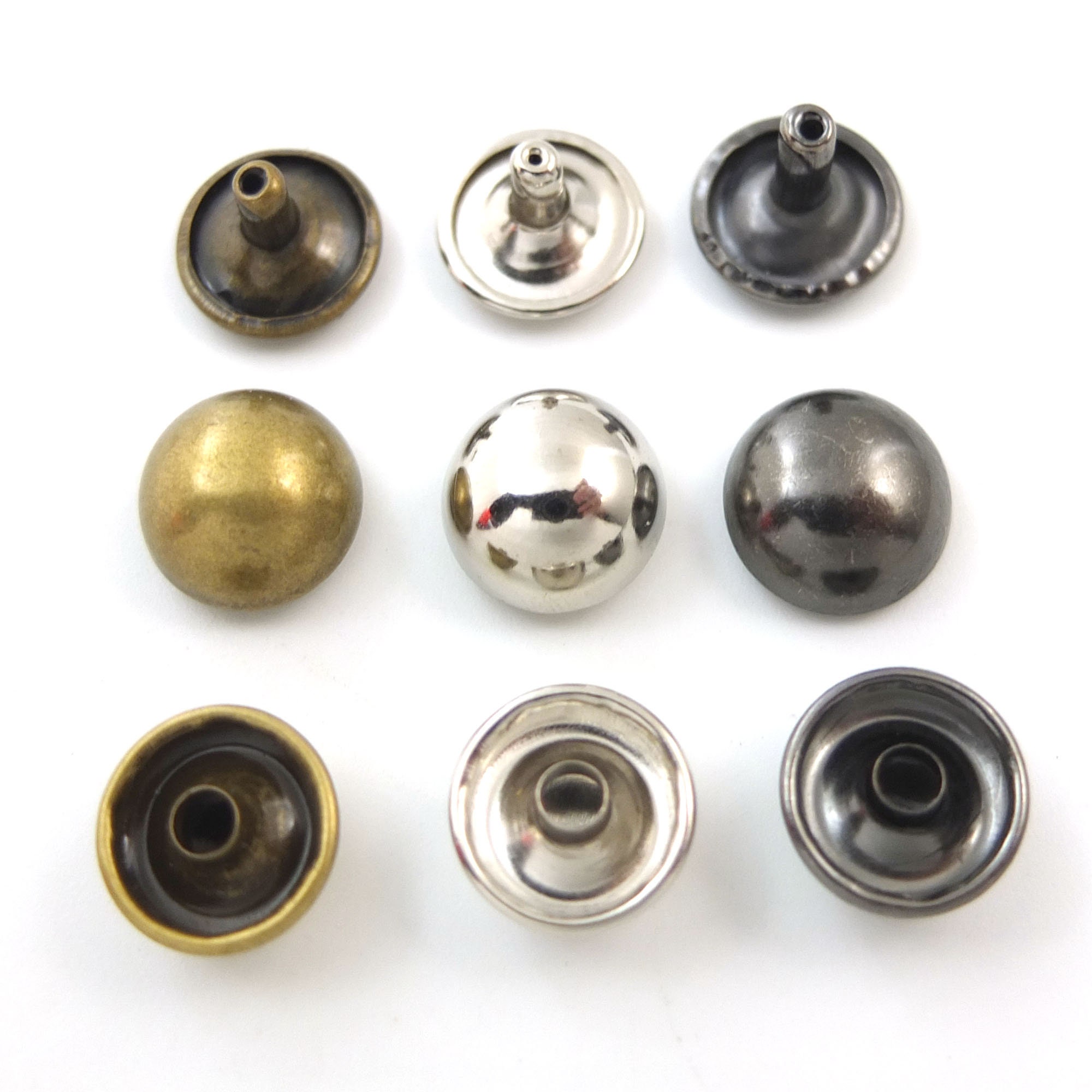 Large Back Rivets Caps Domed Rivet Cap Double Mushroom Metal Stud Rapid Leather Craft Spike 6 ...