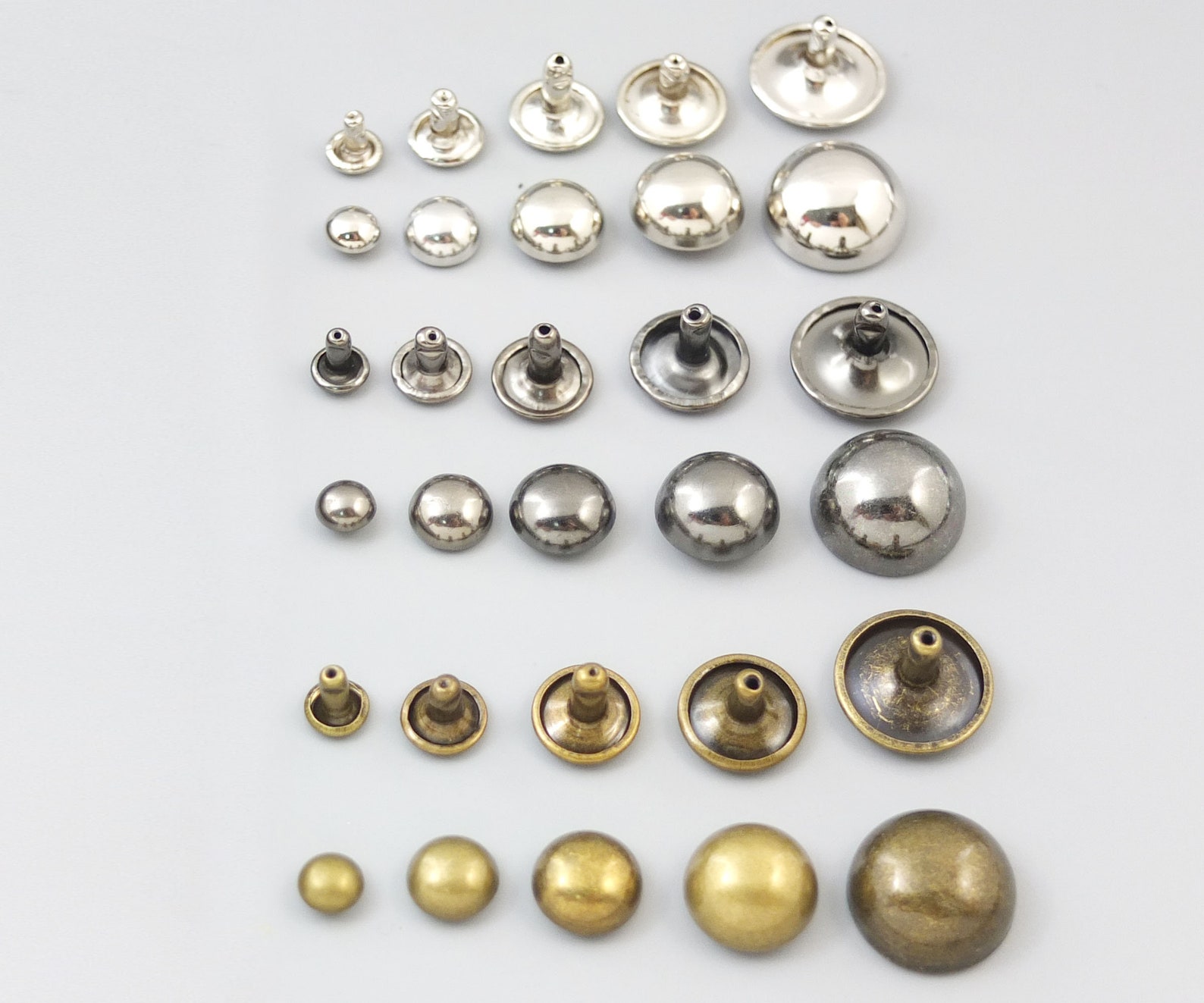 Large Back Rivets Caps Domed Rivet Cap Double Mushroom Metal Stud Rapid Leather Craft Spike 6 ...