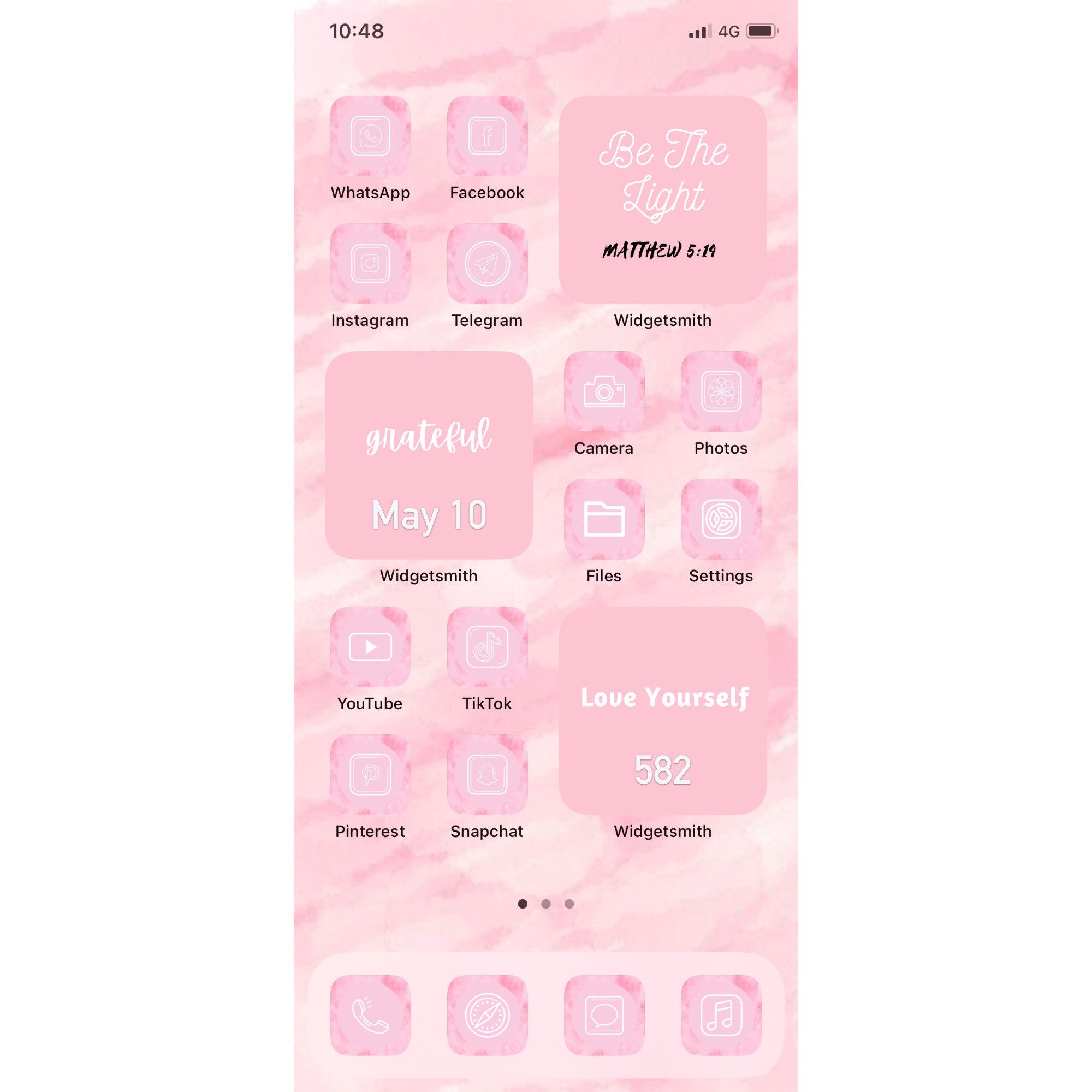 Pink Aesthetic iPhone PackApp Icon Widget QuotesWallpaper Etsy
