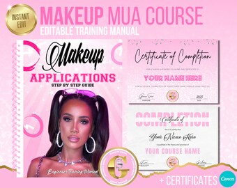 Makeup Manual, Makeup Training Manual, Makeup Training Guide, Makeup Course, Makeup Certificate, MUA Tutor, Edit in Canva