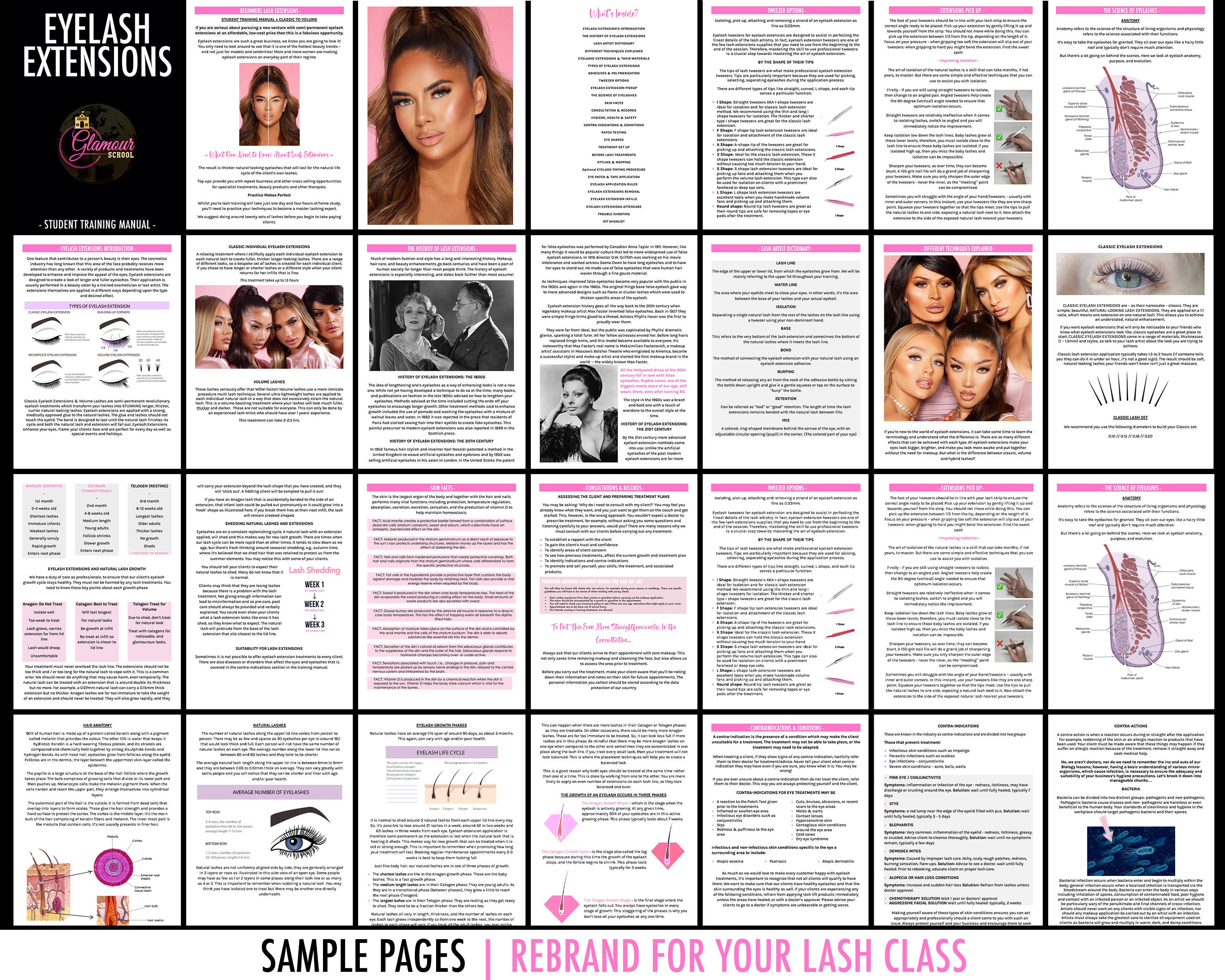 Lash Training Manual Classic Eyelash Extensions Guide Etsy Lash Training Manual Classic Eyelash Extensions Guide Etsy
