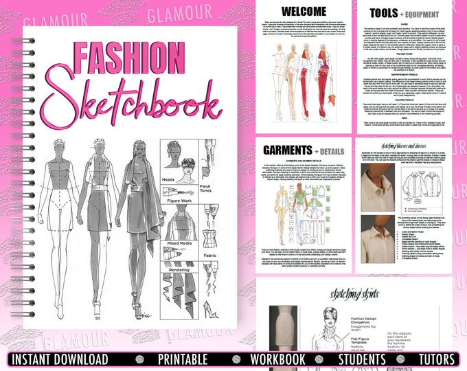 Fashion Sketchbook, Learn Fashion Drawing, Figure Forms, Draw Garments, Draw Men, Draw Children, Draw Fashion Accessories, Mini Guide