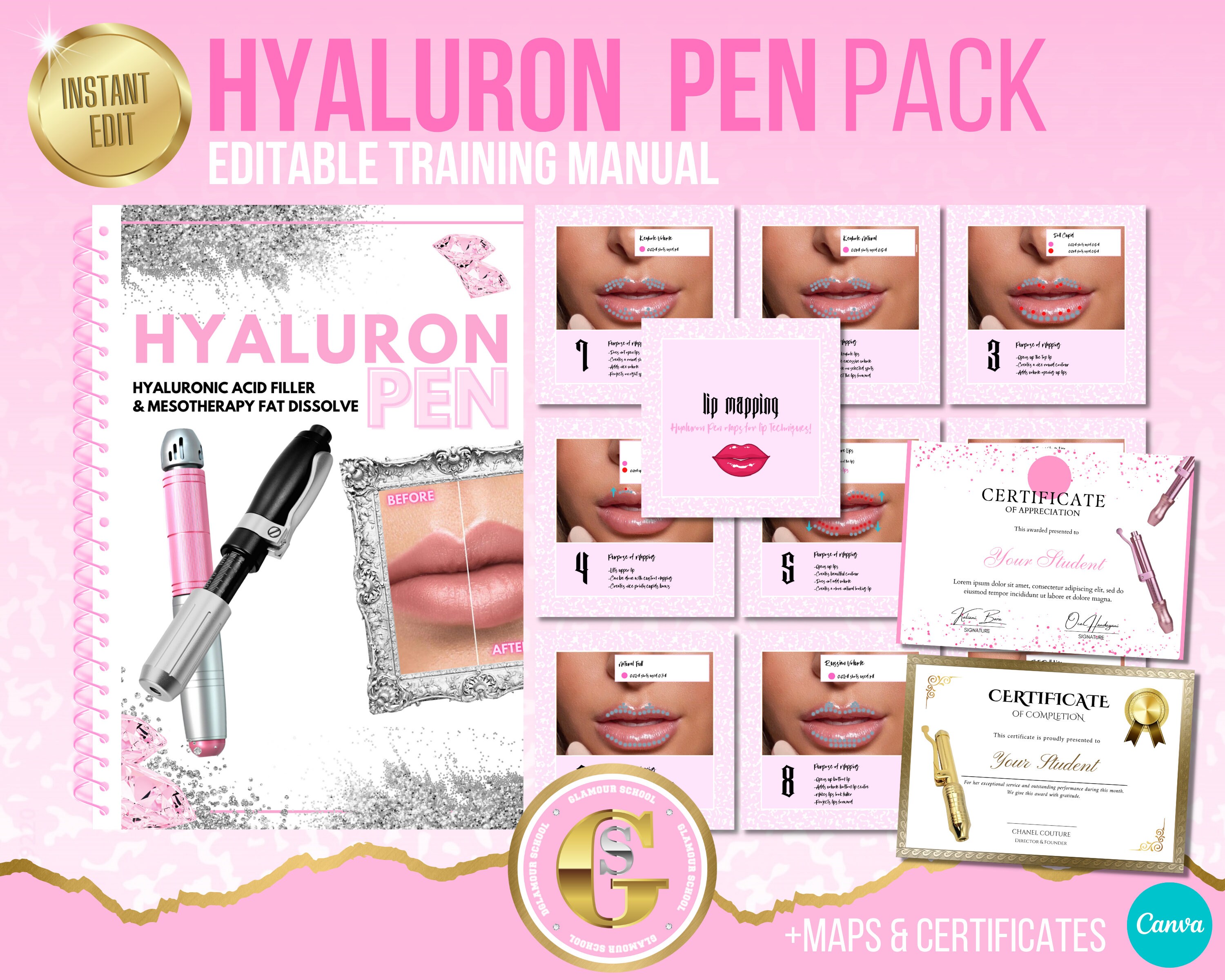 Hyaluron Pen Manual Training Manual Hyaluronic Acid Etsy