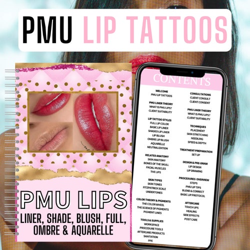 Lip Blush Training Course Manual Editable in Canva PMU Etsy