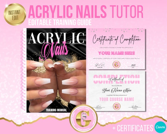 Acrylic Nail Extensions Training Manual Acrylic Nails - Etsy