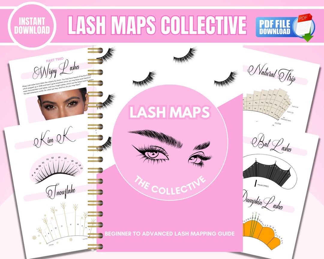 Lash Mapping for Lash Techs Lash Maps Eyelash Extensions Etsy