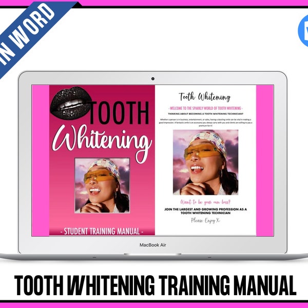 Teeth Whitening Training Manual Editable Etsy