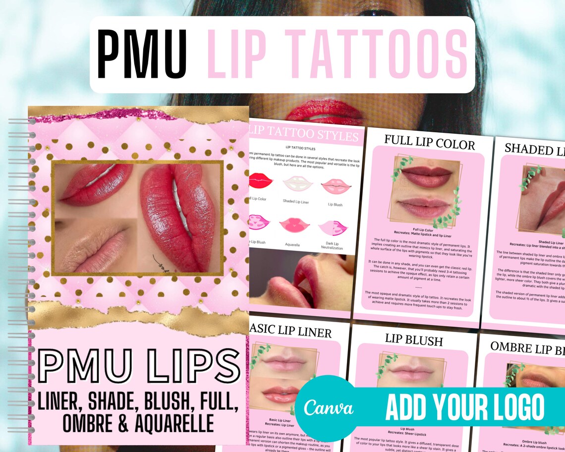 Lip Blush Training Manual Editable in Canva PMU User Guide Etsy