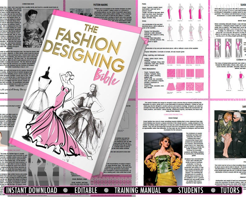 Fashion Design Training Manual Fashion Designer Course Etsy