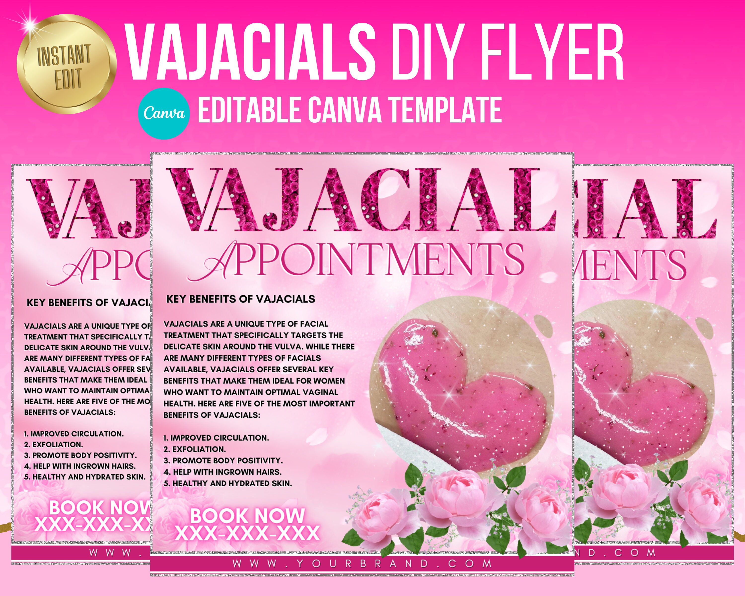 Vajacials Flyers Vajacial Social Media Flyers Vagacial Etsy