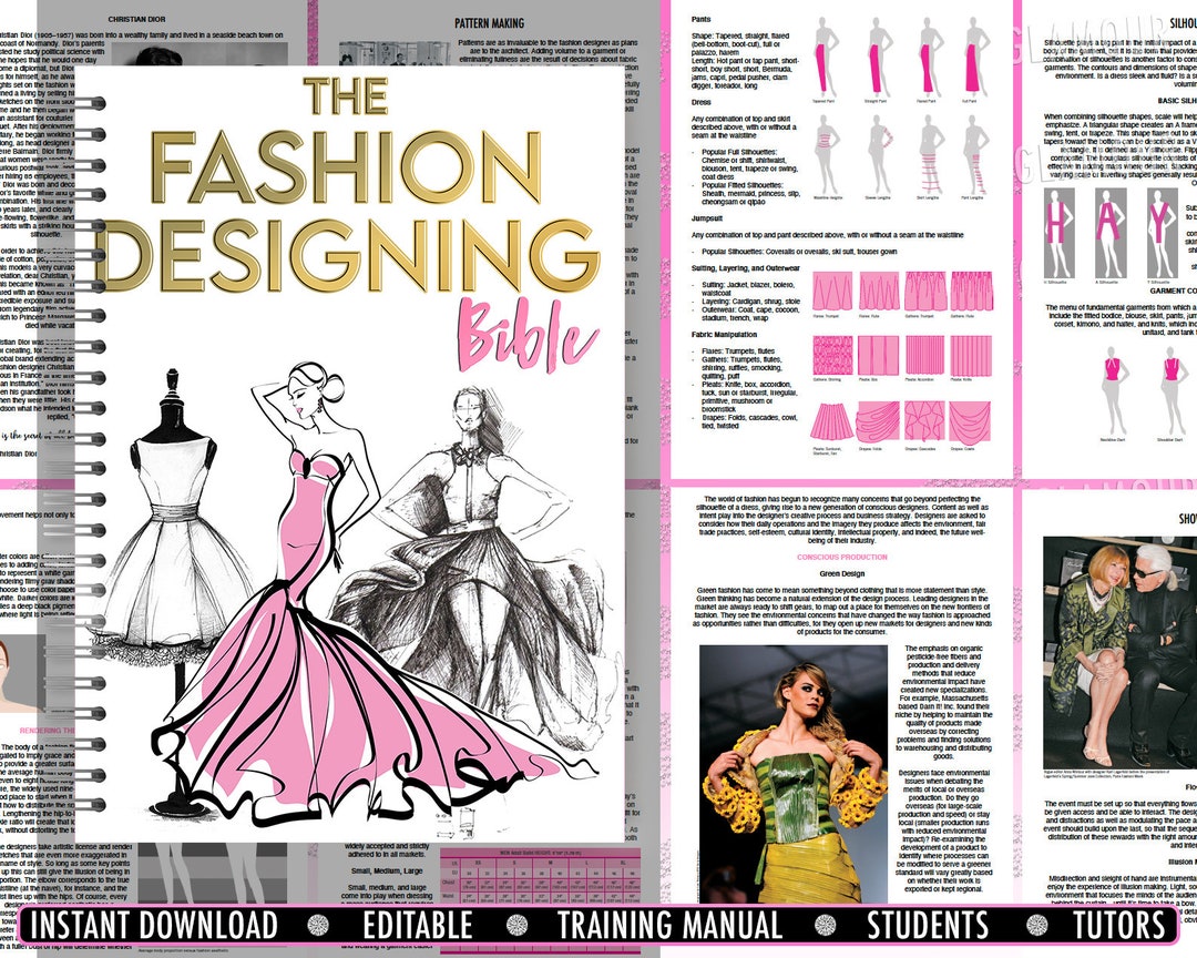 Fashion Design Training Manual Fashion Designer Course Etsy