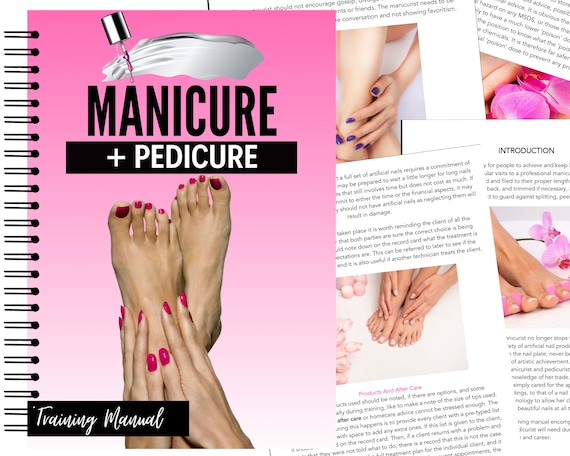 kalkoen viel Periodiek Manicure Pedicure EDITABLE Training Manuals Beauty School - Etsy