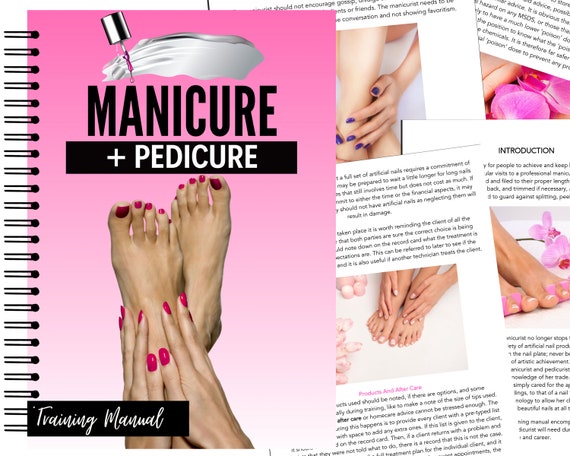 Manicure Pedicure EDITABLE Training Manuals Beauty School - Etsy Israel