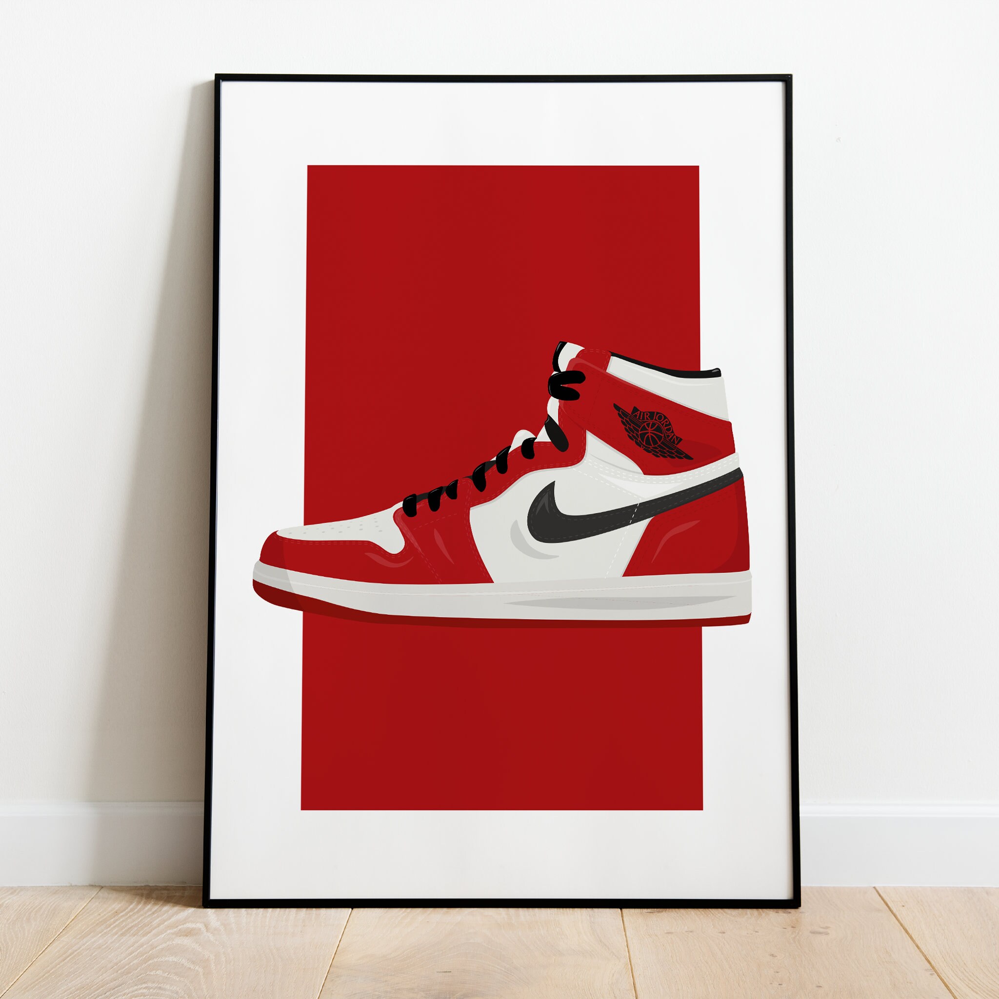 Molesto Luna Alta exposición Nike Jordan Air 1 Chicago Poster - Etsy