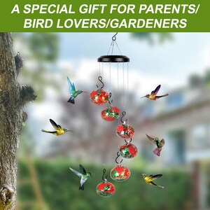 Red Color Hummingbird Feeders Wind Chime, Popular Plastic Garden Birds Feeders, Feeder For Bird View Or Seed Hanging Decor Balcony Outdoors image 2