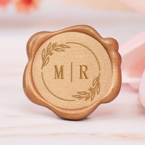 Kit de timbre de sceau de cire de logo personnalisé pour faire-part de mariage, Arrivée dans environ 5 jours, Lettre de timbre de cire personnalisé, Timbre de cire de mariage personnalisé