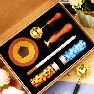 Personalisiertes Wachs Siegel Stempel Set für Hochzeit, Hochzeitseinladung, Hochzeitseinladung, Personalisiertes Wachs Siegel Stempelset für Geschenk, Wachs Siegel Stempel