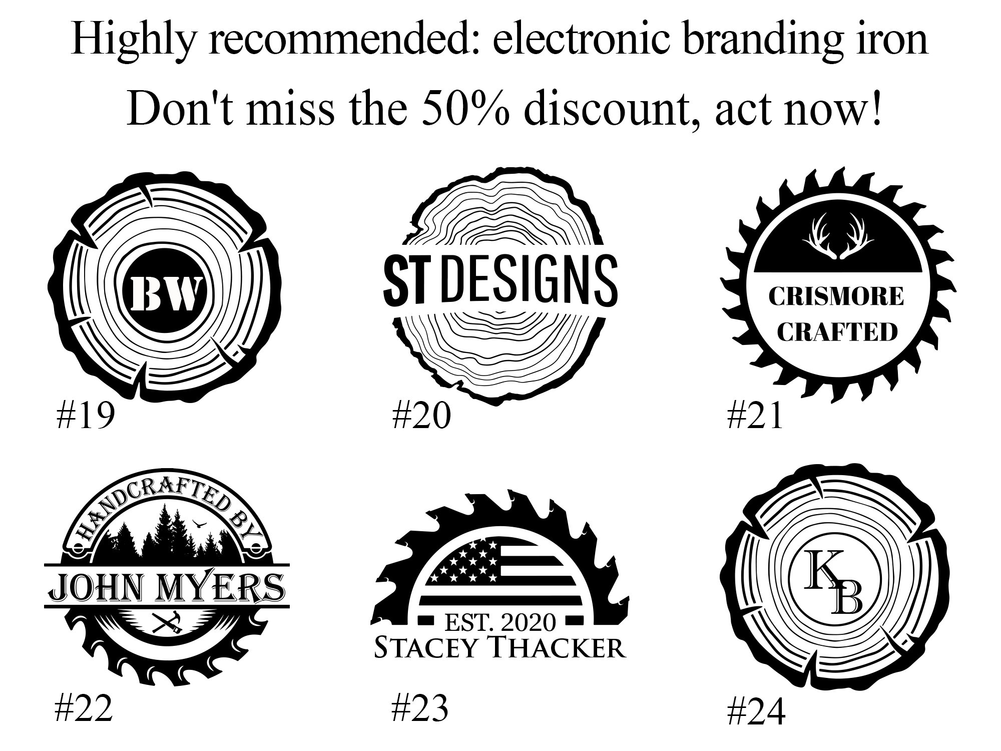 Custom Wood Burning Stamp for Woodworkers Personalized Etsy