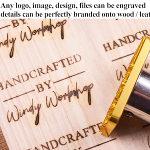 Niestandardowy stempel do wypalania drewna, możliwość wygrawerowania dowolnego logo, elektryczne żelazko do wypalania drewna, niestandardowy stempel do drewna, stempel do skóry zdjęcie 3
