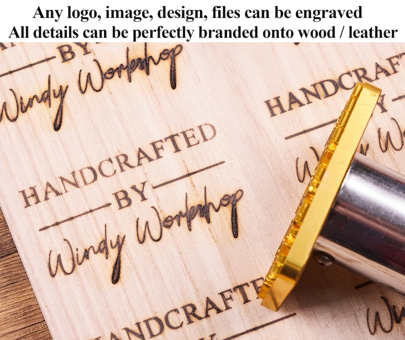 Niestandardowy stempel do wypalania drewna, możliwość wygrawerowania dowolnego logo, elektryczne żelazko do wypalania drewna, niestandardowy stempel do drewna, stempel do skóry zdjęcie 3