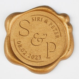 Personalisierte Hochzeit Wachssiegel Stempel Kit, Ankunft in etwa 5 Tagen, Custom Initial Wachs Stempel Kit für Hochzeitseinladung, Custom Wachssiegel Kit