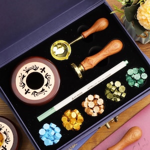 Custom wax seal stamp kit for wedding invitation , Send Proof, Personalised wax stamp kit for gift , Wax seal kit , Initial wax seal stamp