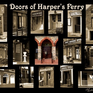 Doors of Harpers Ferry Photographs, Small Shop Doors in Historic Harpers Ferry West Virginia, Instant Download, JudiQuellandArt