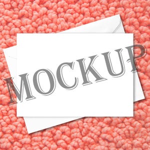 24 Mockups für 5x7 Grußkarten mit Teppichtexturen in zahlreichen Farben, JPG Dateien, Instant Download