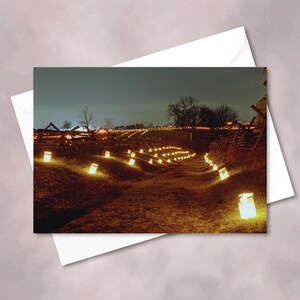 Photo of Bloody Lane Facing West on Antietam Battlefield, Greeting card with Envelope