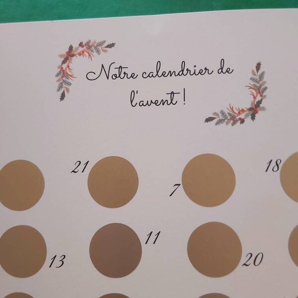 Calendrier de l'avent personnalisable