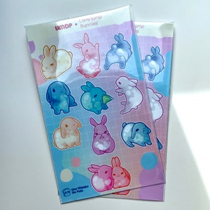 Sticker sheet Lava Lamp Bunnies | Autocollant | Water Résistant | Décoration pour ordinateur téléphone tablette