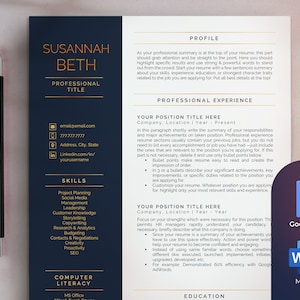 Szablon CV dla kadry kierowniczej w formacie Word, Dokumenty Google, Profesjonalny szablon CV dla dyrektora generalnego, CV na poziomie C, List motywacyjny i referencje, CV na 1–3 strony