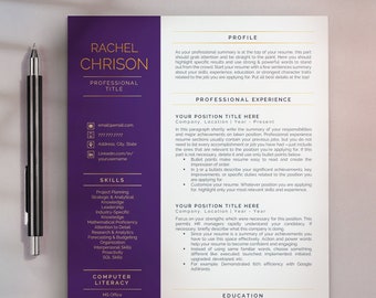 Finance Resume Template Word & Google Docs, Lawyer CV Template, Real Estate Agent Resume Template, Executive Resume, Luxury CV Template