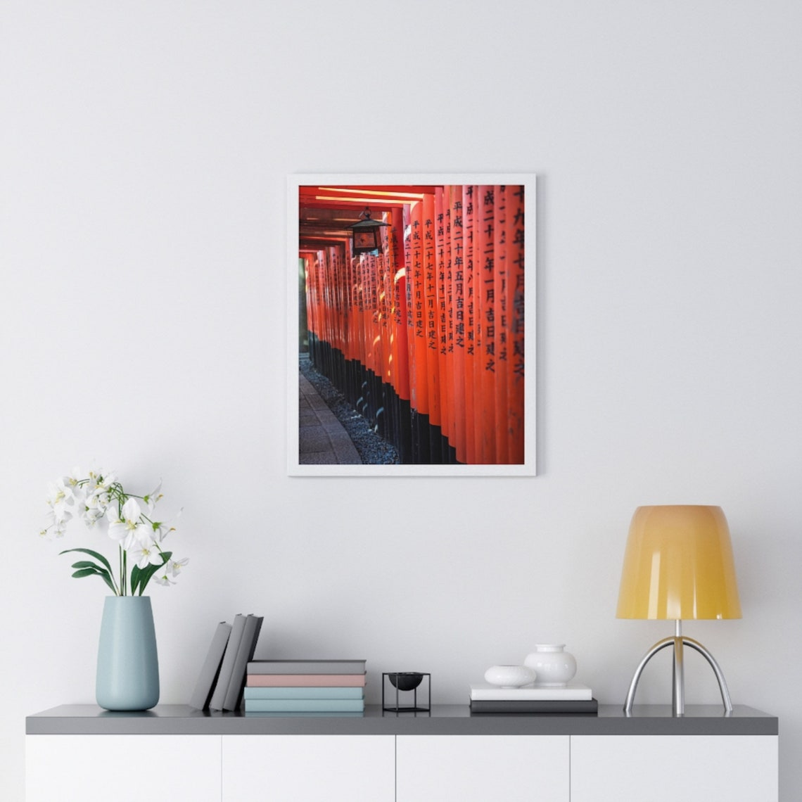 Red Gates in Kyoto Japan Premium Framed Poster Natural - Etsy