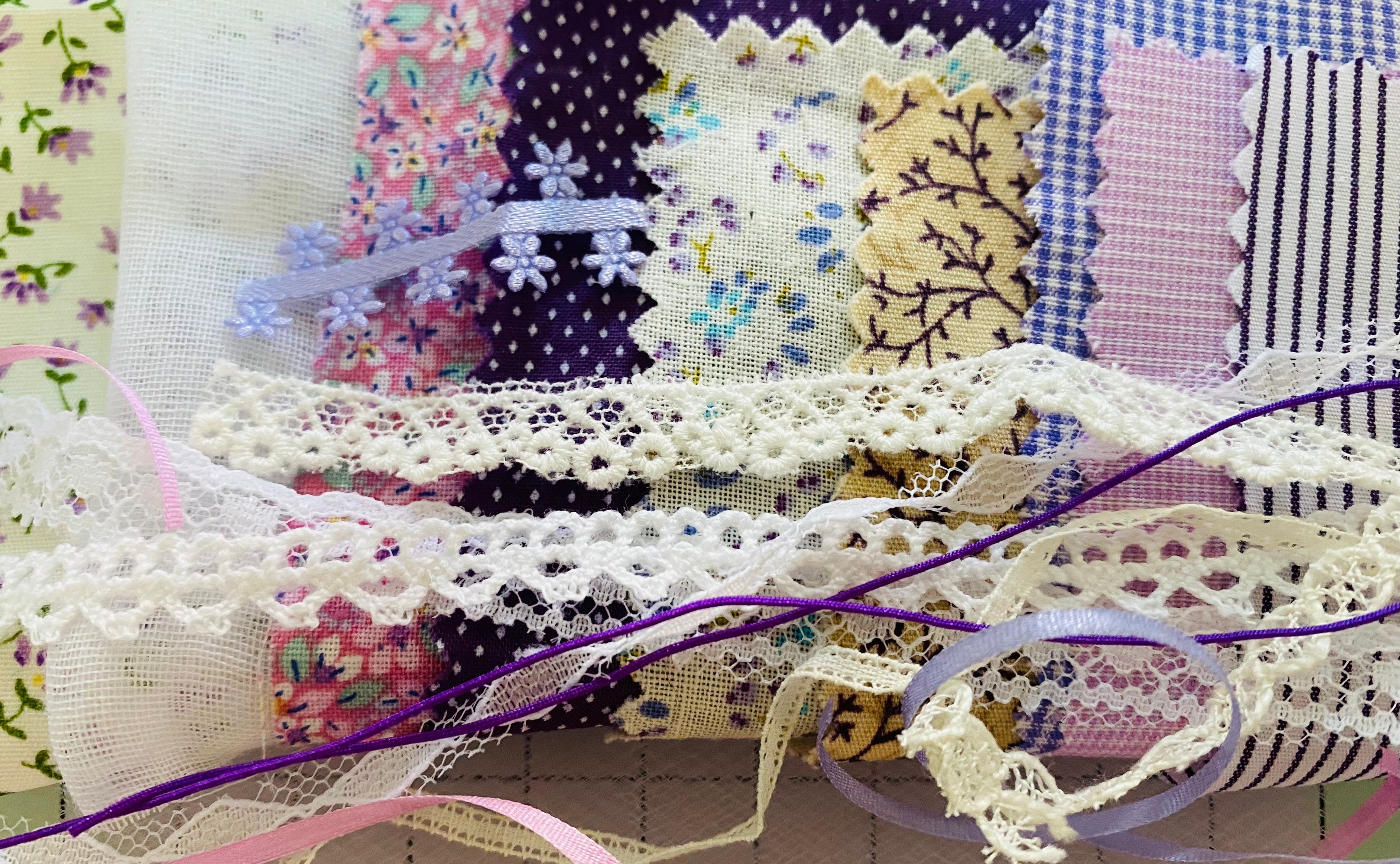 Miniature Print Fabric Lace and Trim Packs Etsy UK