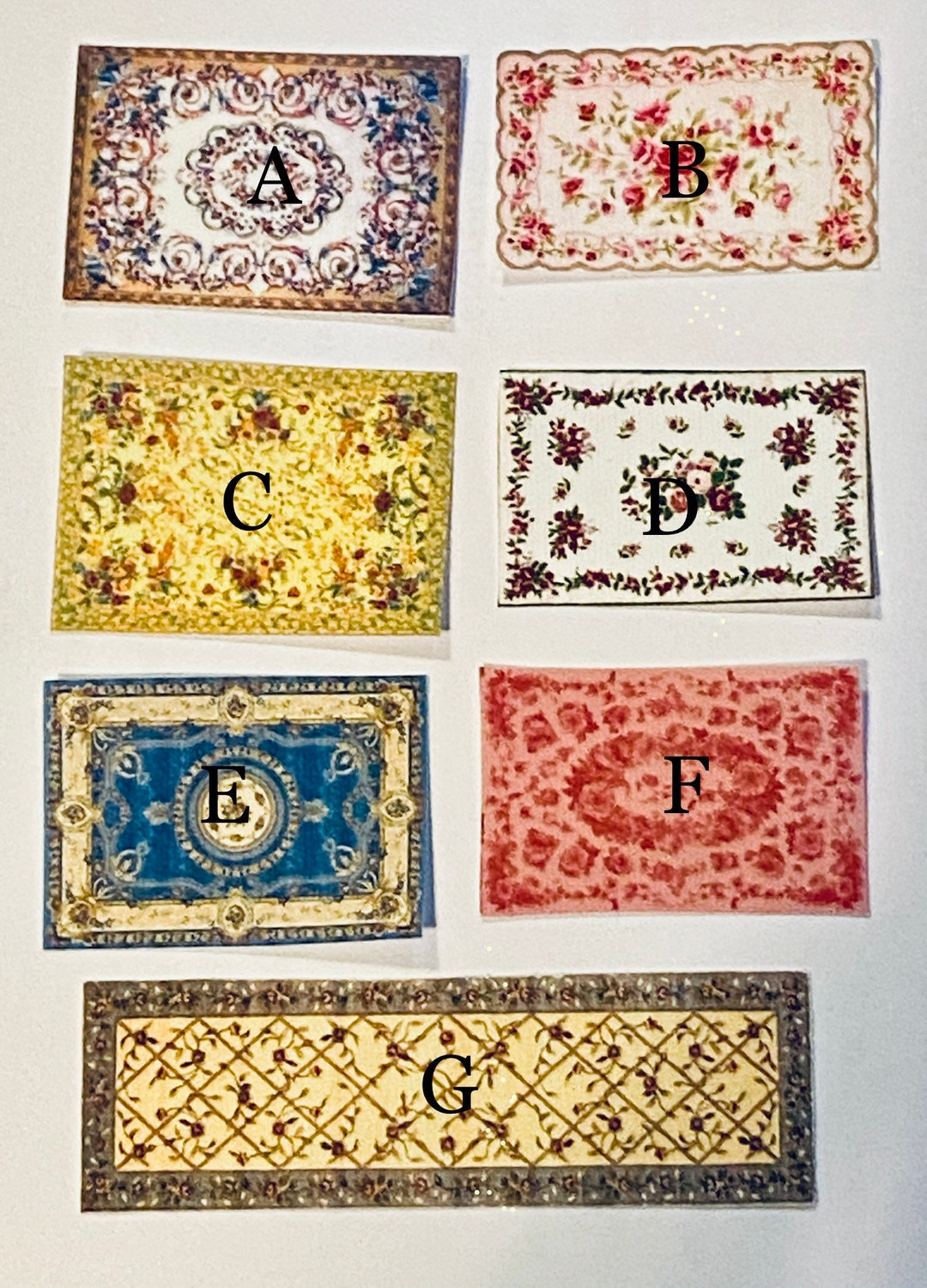 Miniature Rug Print 48th Scale Miniature Rugs - Etsy