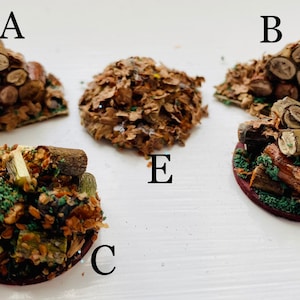 1:48th scale miniature autumn log piles