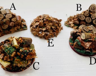1:48th scale miniature autumn log piles