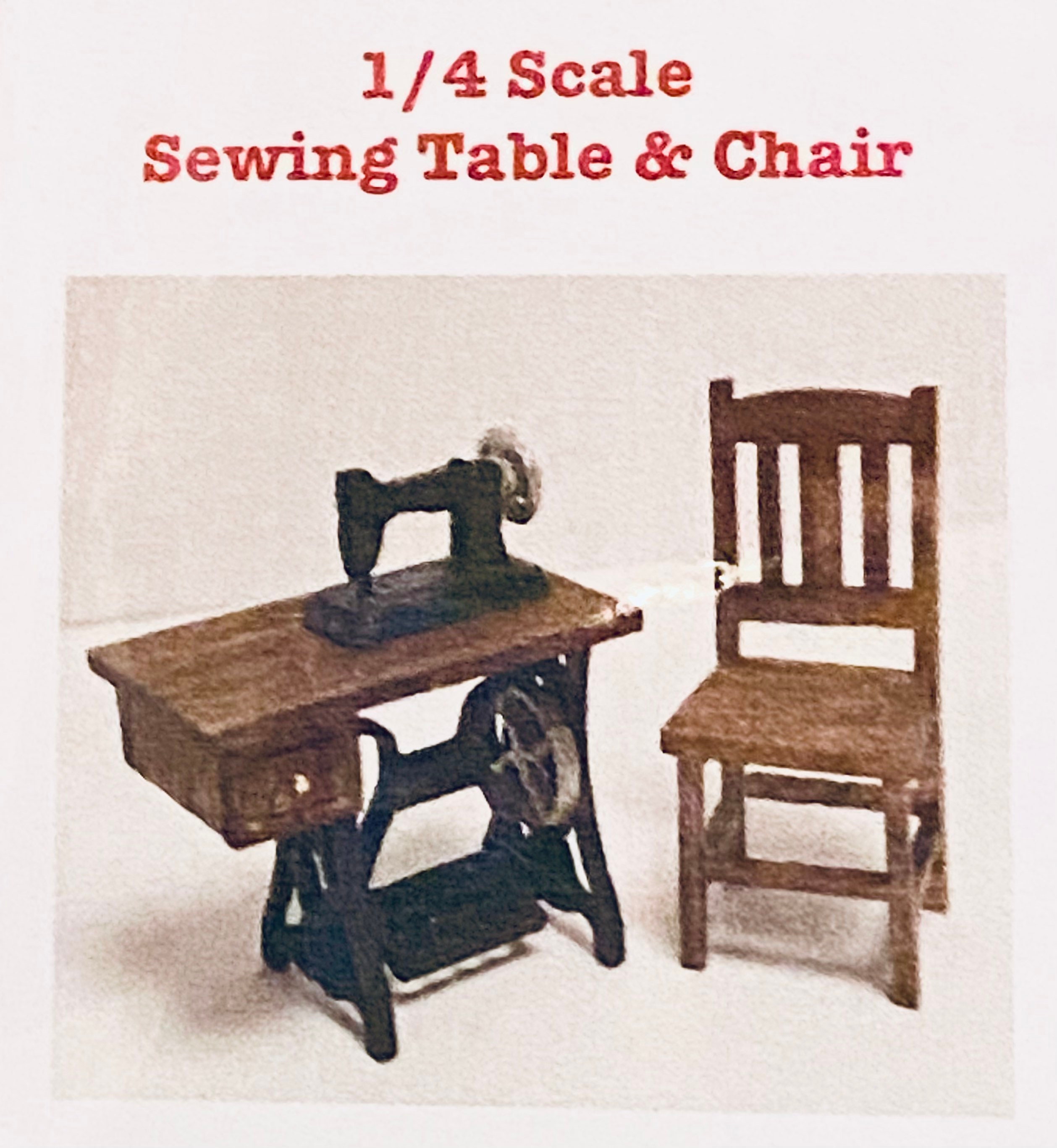 Buy 1 48 Miniature Treadle Sewing Machine and Chair Kit Online in