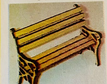 1:48th miniature garden bench kit